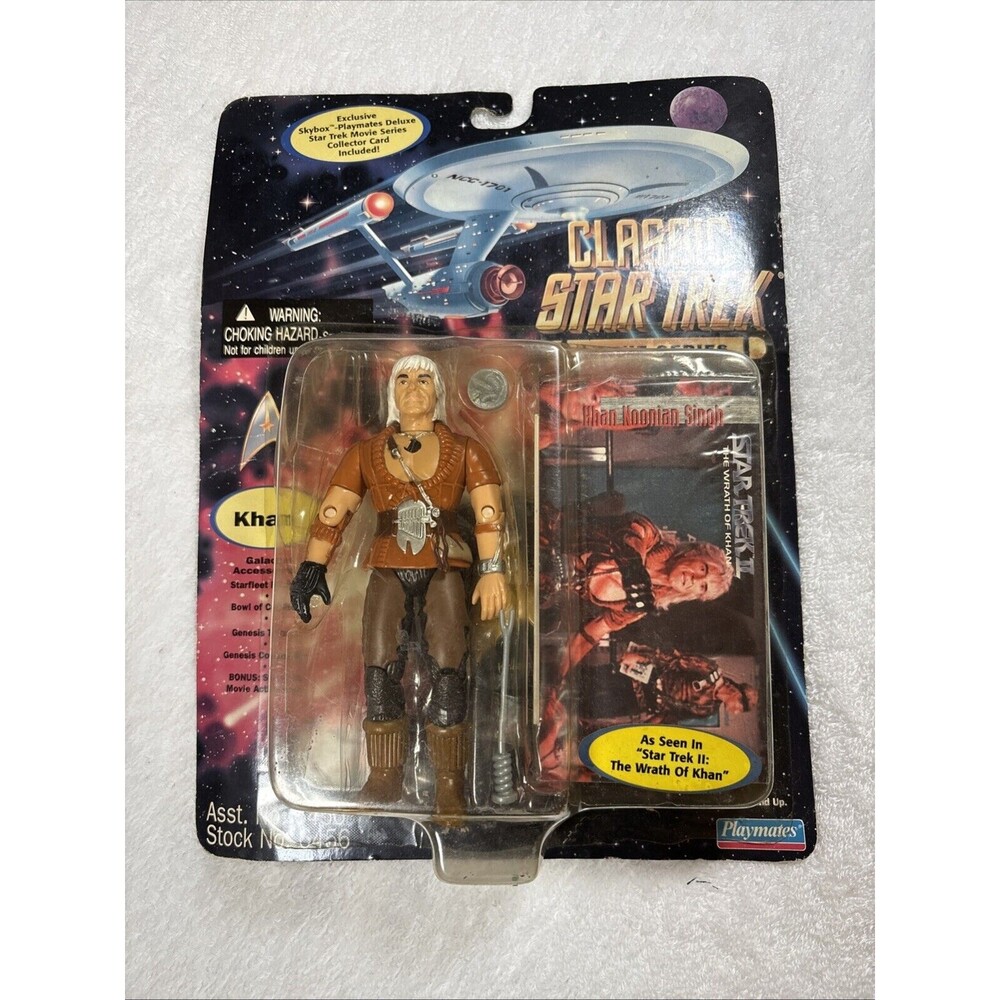 Star Trek Classic Movie Series KHAN Figure Playmates Wrath Of Khan 1995 NIB
